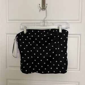 Black Polka Dot Women's Top